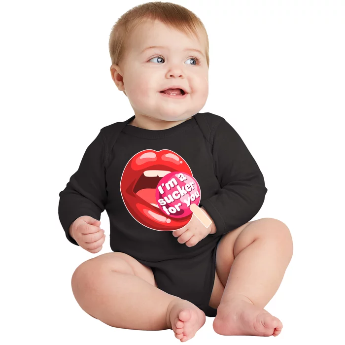 I'm A Sucker For You Funny Baby Long Sleeve Bodysuit