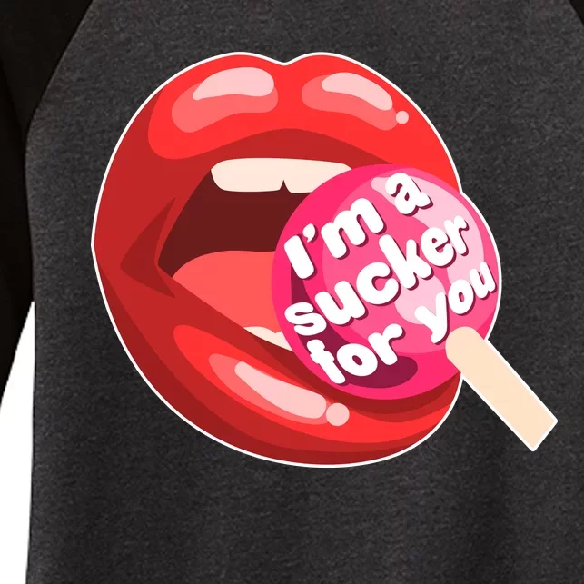 I'm A Sucker For You Funny Women's Tri-Blend 3/4-Sleeve Raglan Shirt