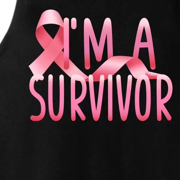 I'm A Survivor Breast Cancer Awareness Ladies Tri-Blend Wicking Tank