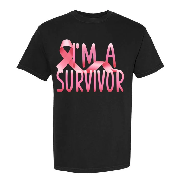 I'm A Survivor Breast Cancer Awareness Garment-Dyed Heavyweight T-Shirt