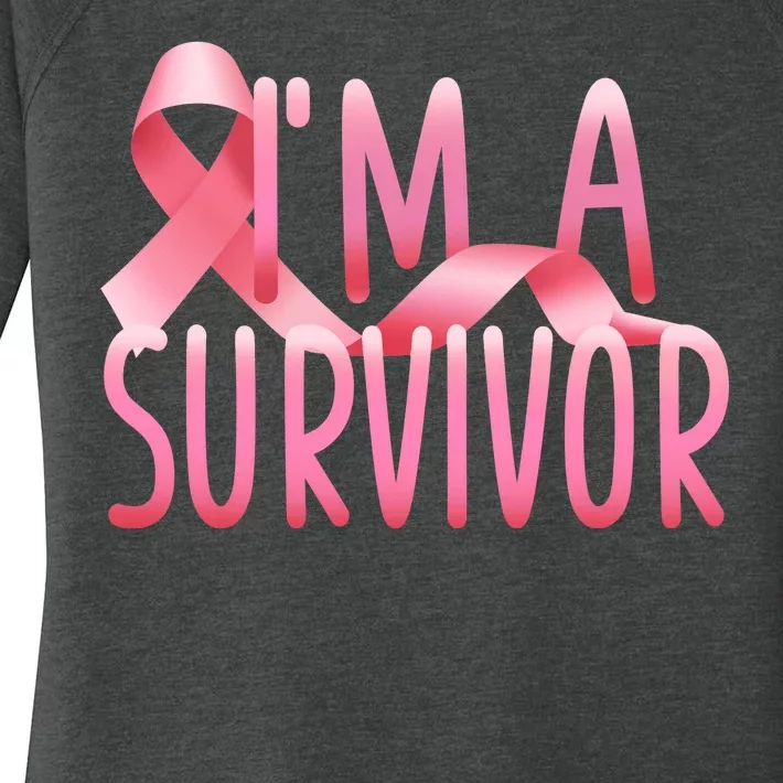 I'm A Survivor Breast Cancer Awareness Women's Perfect Tri Tunic Long Sleeve Shirt