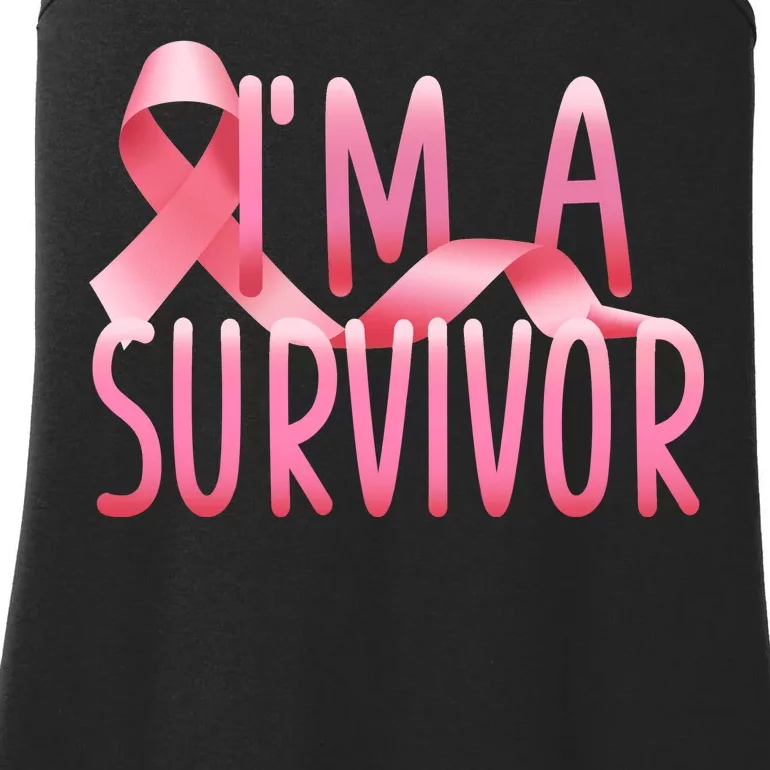 I'm A Survivor Breast Cancer Awareness Ladies Essential Tank