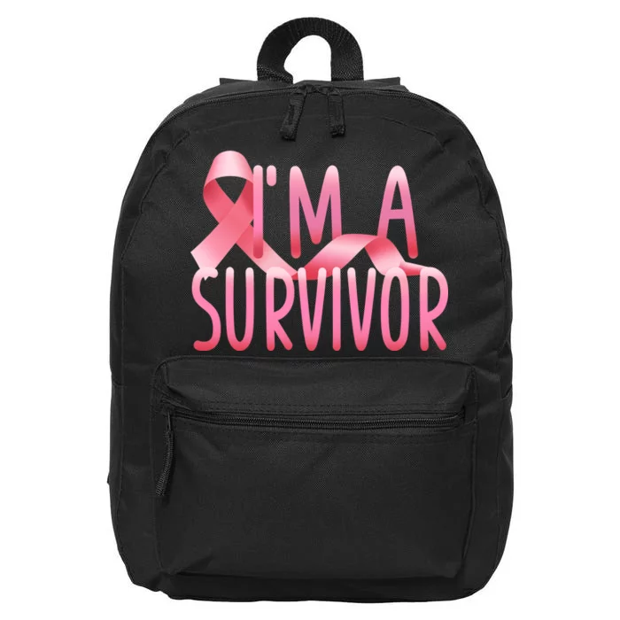 I'm a Survivor Breast Cancer Awareness 16 in Basic Backpack