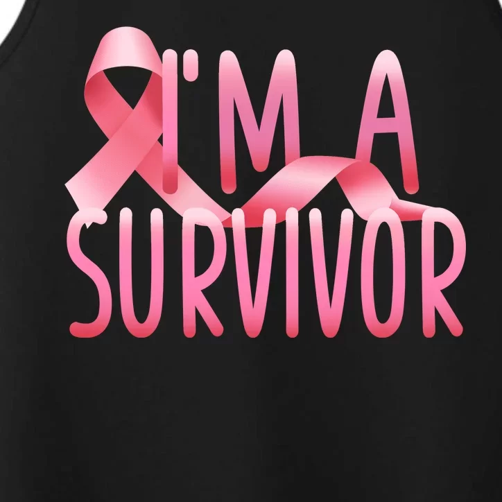 I'm A Survivor Breast Cancer Awareness Performance Tank