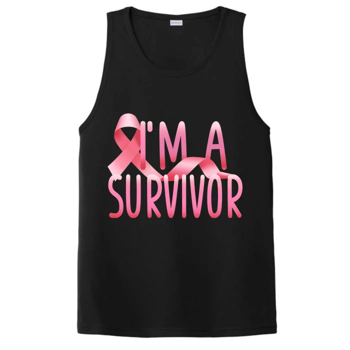 I'm A Survivor Breast Cancer Awareness Performance Tank