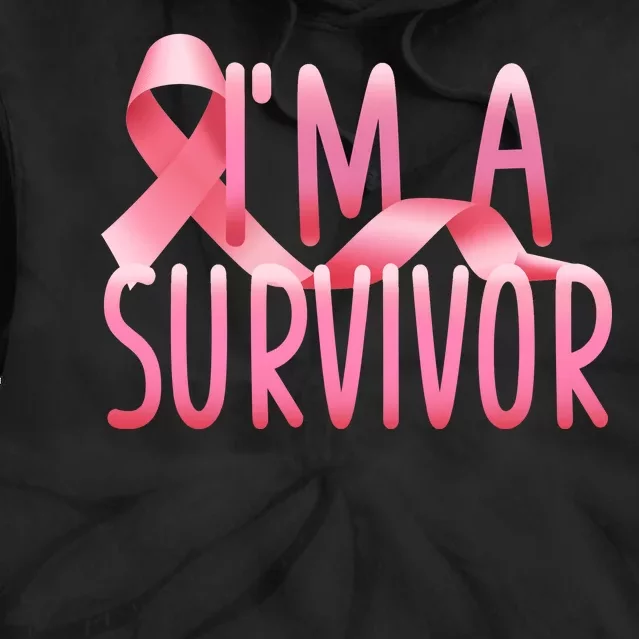 I'm A Survivor Breast Cancer Awareness Tie Dye Hoodie