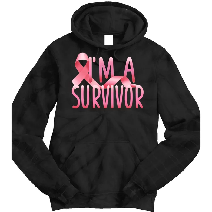 I'm A Survivor Breast Cancer Awareness Tie Dye Hoodie