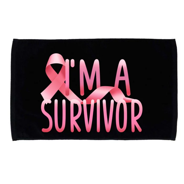 I'm A Survivor Breast Cancer Awareness Microfiber Hand Towel