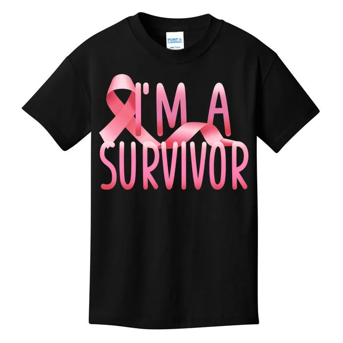 I'm a Survivor Breast Cancer Awareness Kids T-Shirt