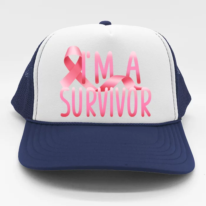 I'm a Survivor Breast Cancer Awareness Trucker Hat