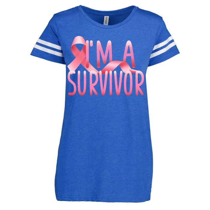 I'm a Survivor Breast Cancer Awareness Enza Ladies Jersey Football T-Shirt