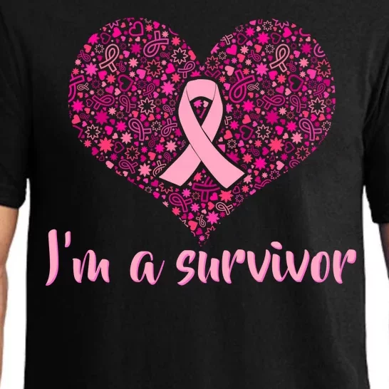 I'm A survivor Breast Cancer Awareness Heart Pajama Set