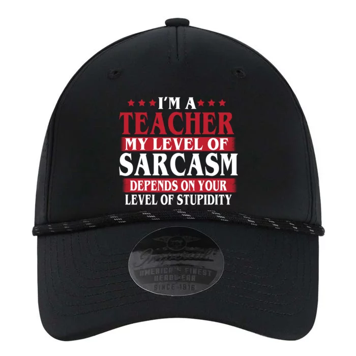 I'm A Teacher My Level of Sarcasm Depends On Your Stupidity Performance The Dyno Cap