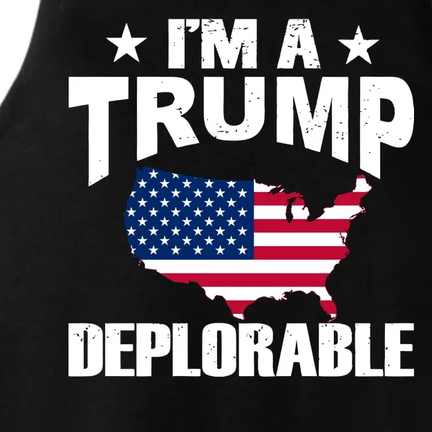 I'm A Trump Deplorable Ladies Tri-Blend Wicking Tank