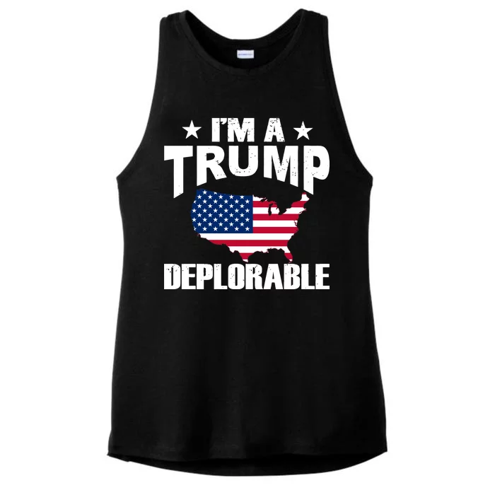 I'm A Trump Deplorable Ladies Tri-Blend Wicking Tank