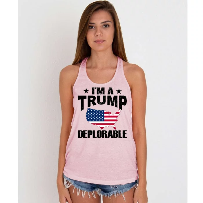 I'm A Trump Deplorable Women's Knotted Racerback Tank