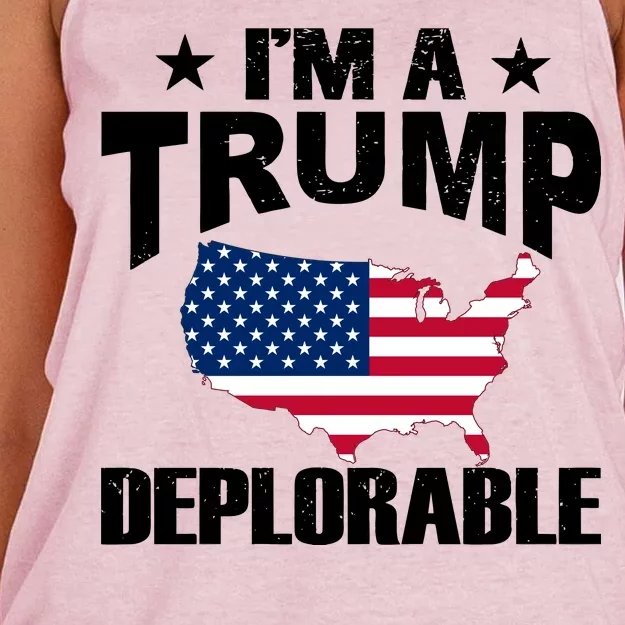 I'm A Trump Deplorable Women's Knotted Racerback Tank