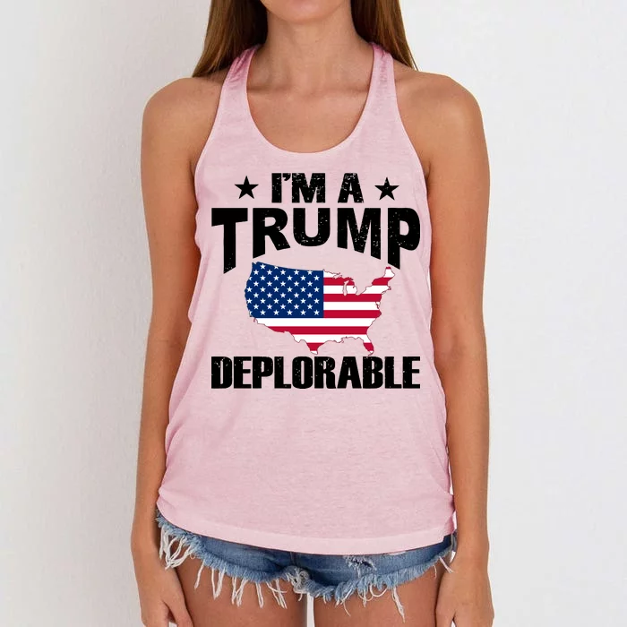 I'm A Trump Deplorable Women's Knotted Racerback Tank