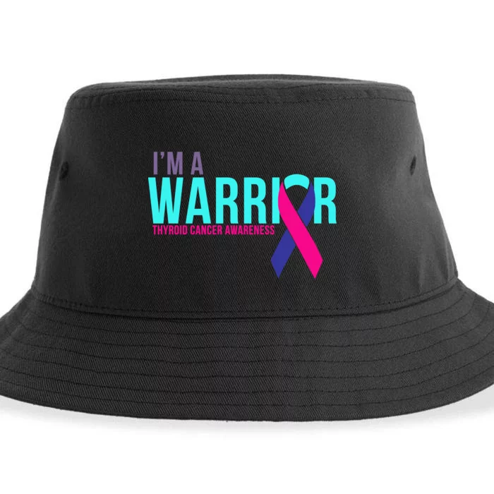 I'm a Warrior Thyroid Cancer Awareness Sustainable Bucket Hat