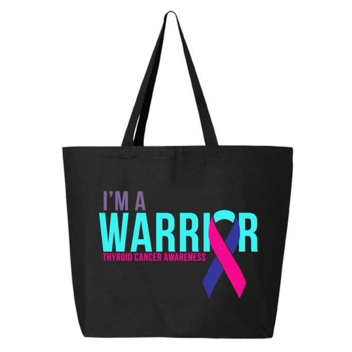 I'm a Warrior Thyroid Cancer Awareness 25L Jumbo Tote