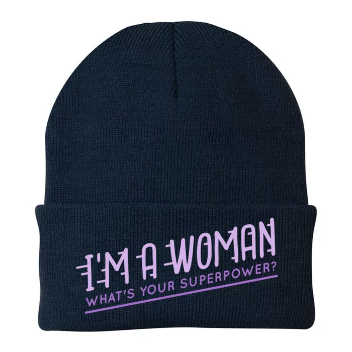 I'm A Woman What's Your Superpower Knit Cap Winter Beanie