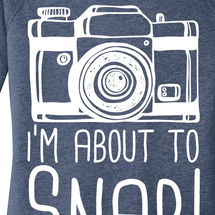 I'm About to Snap Funny Photographer Camera Women's Perfect Tri Tunic Long Sleeve Shirt