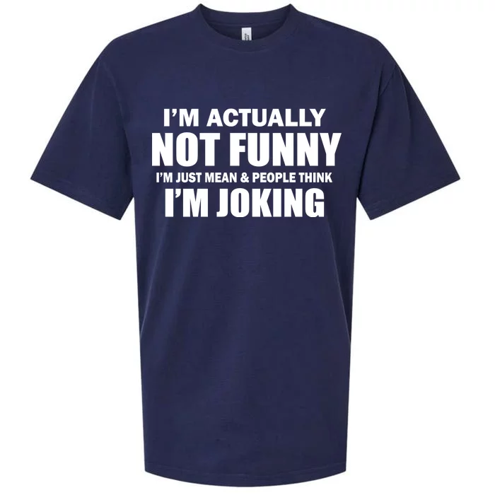 I'm Actually Not Funny I'm Just Really Mean Sueded Cloud Jersey T-Shirt