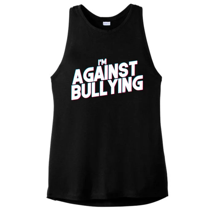 I'm Against Bullying Spirit Day Ladies Tri-Blend Wicking Tank