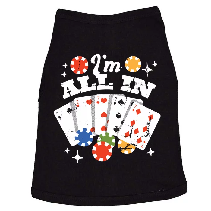 I'm All In Poker Cards Doggie Tank