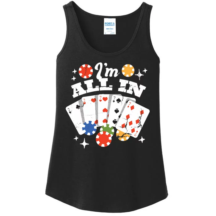 I'm All In Poker Cards Ladies Essential Tank