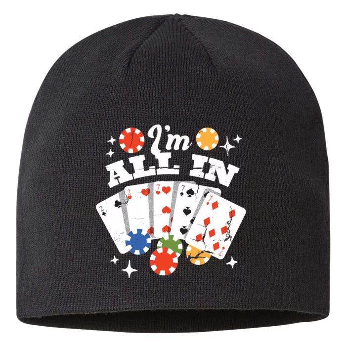 I'm All In Poker Cards 8 1/2in Sustainable Knit Beanie