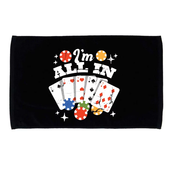 I'm All In Poker Cards Microfiber Hand Towel