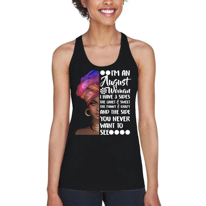 I'm An August Woman Cute Birthday Women's Racerback Tank