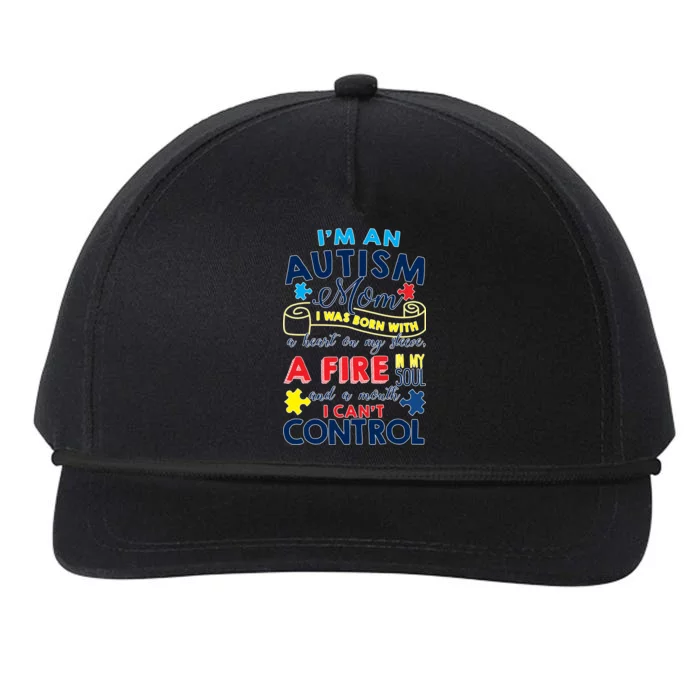 I'm An Autism Mom Snapback Five-Panel Rope Hat