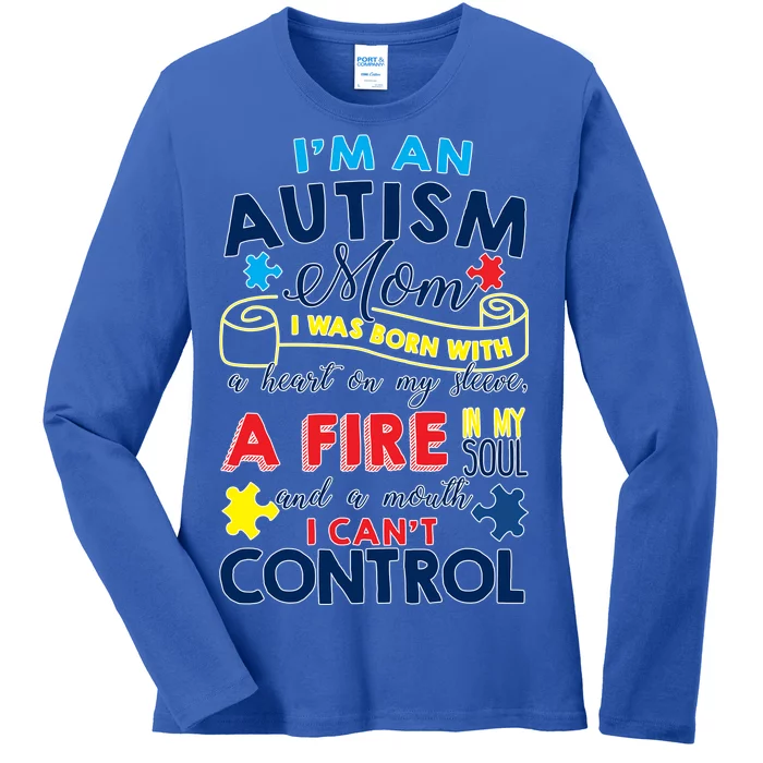 I'm An Autism Mom Ladies Long Sleeve Shirt