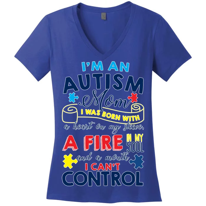 I'm An Autism Mom Women's V-Neck T-Shirt