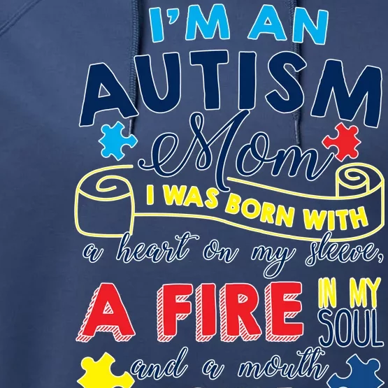 I'm An Autism Mom Performance Fleece Hoodie