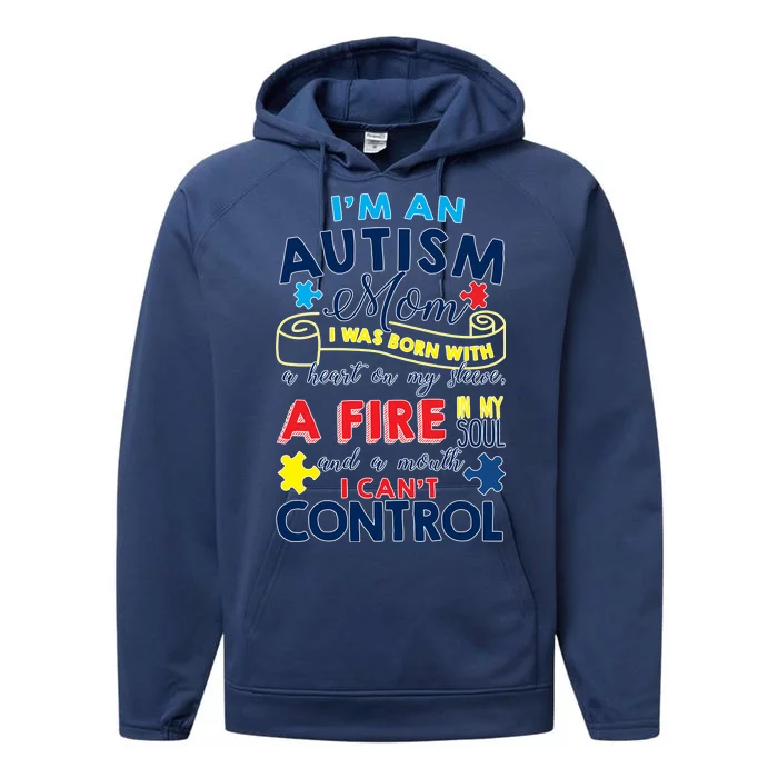 I'm An Autism Mom Performance Fleece Hoodie