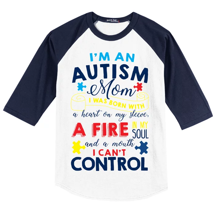 I'm An Autism Mom Baseball Sleeve Shirt