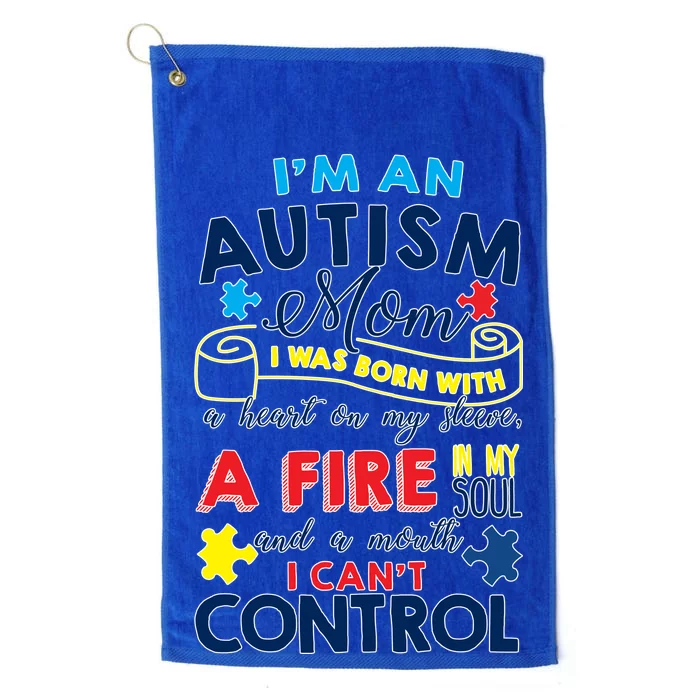 I'm An Autism Mom Platinum Collection Golf Towel