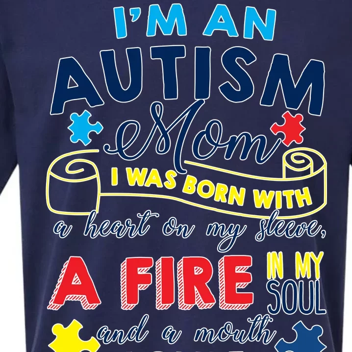 I'm An Autism Mom Sueded Cloud Jersey T-Shirt