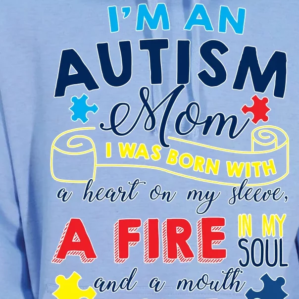 I'm An Autism Mom Unisex Surf Hoodie