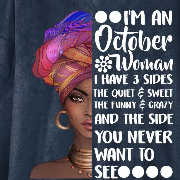 I'm an October Woman Hooded Wearable Blanket