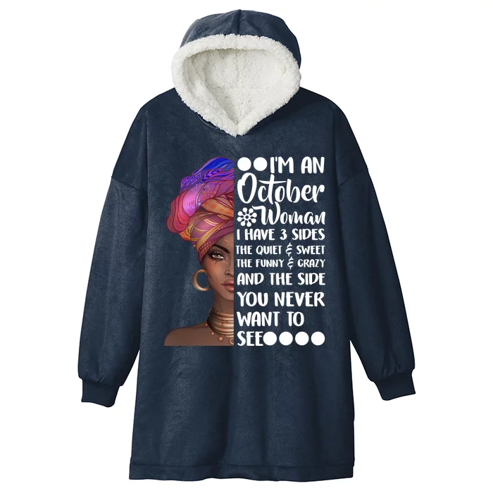 I'm an October Woman Hooded Wearable Blanket