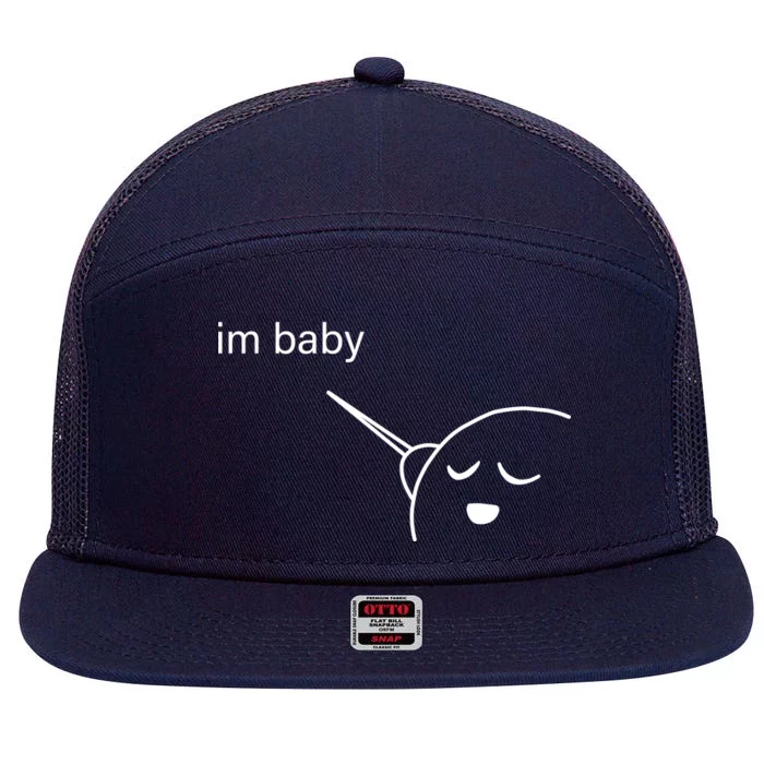 Im Baby Meme 7 Panel Mesh Trucker Snapback Hat