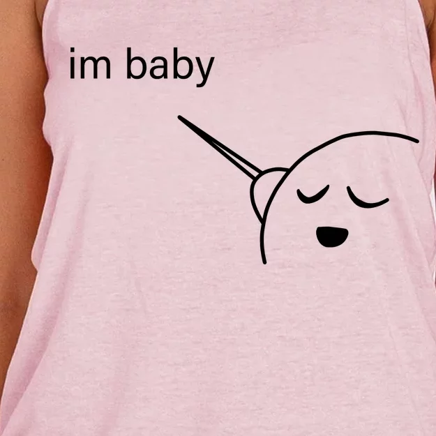 Im Baby Meme Women's Knotted Racerback Tank