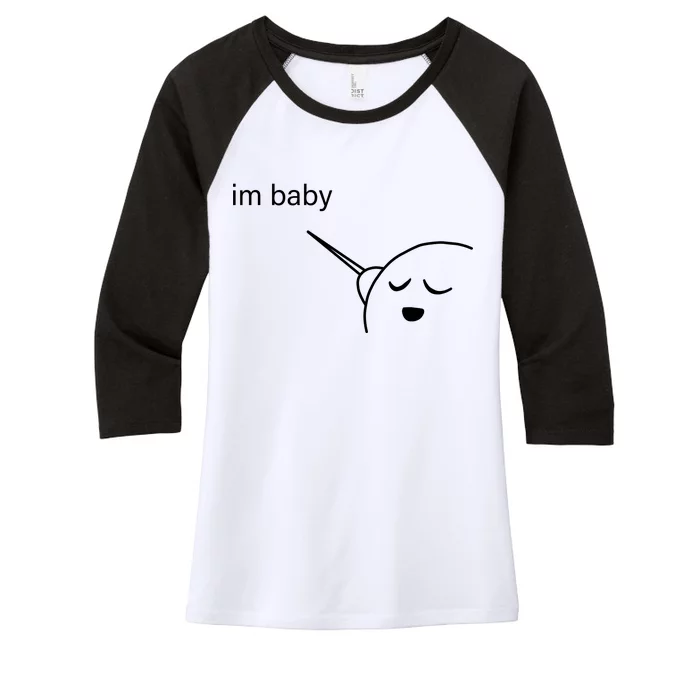 Im Baby Meme Women's Tri-Blend 3/4-Sleeve Raglan Shirt