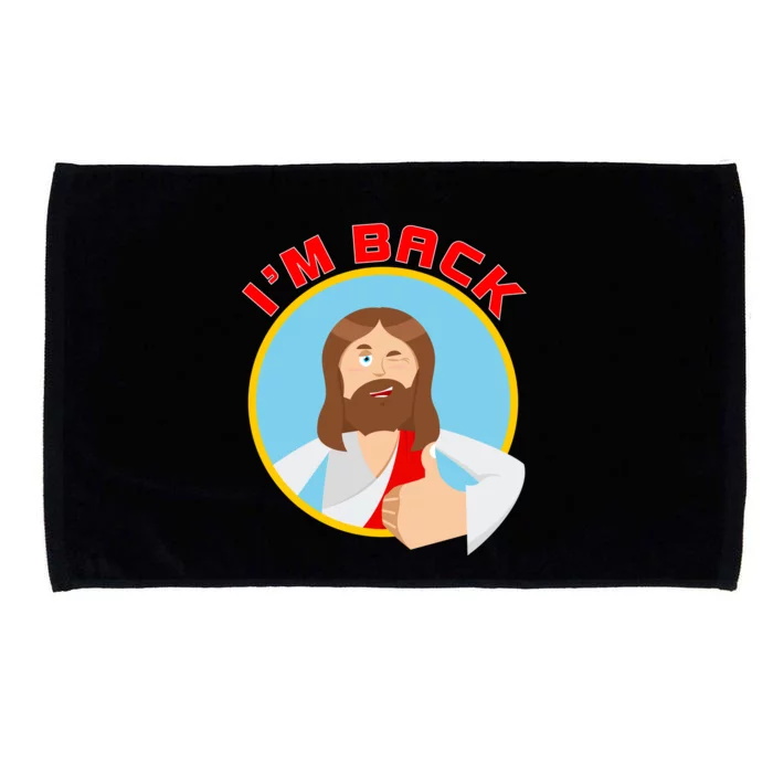 I'm Back Funny Easter Jesus He is Risen Microfiber Hand Towel