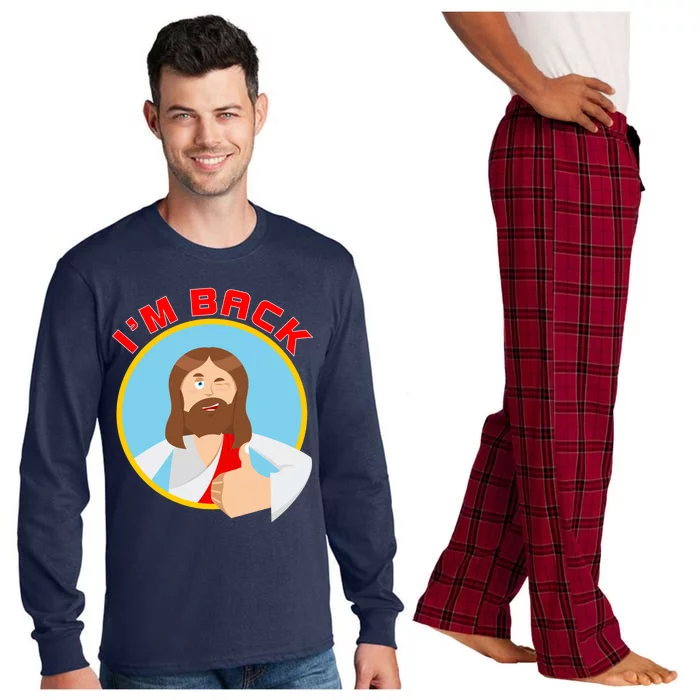 I'm Back Funny Easter Jesus He is Risen Long Sleeve Pajama Set