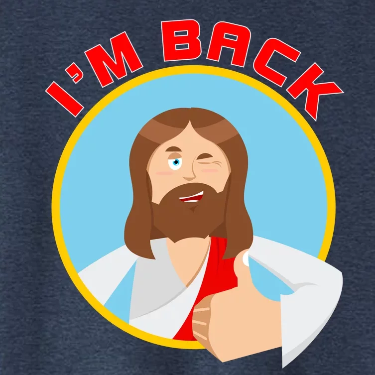 I'm Back Funny Easter Jesus He is Risen Women's Crop Top Tee